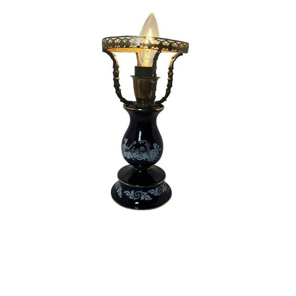 Vintage Hand Made in Fiorentina Italy Table Lamp W/ Roman/Greek Art Work- Tested - Picture 2 of 16